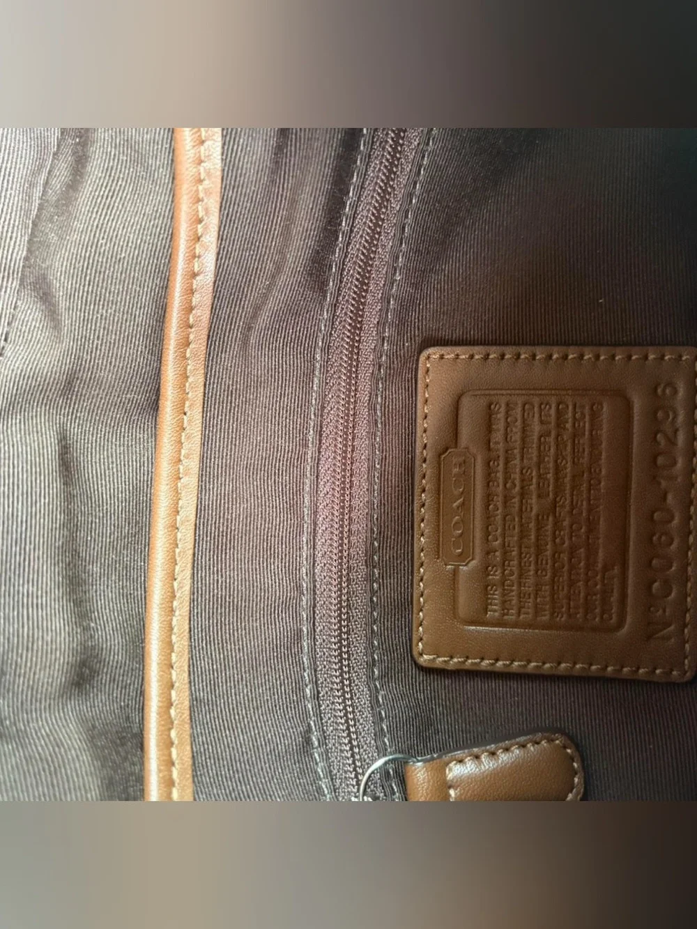 Classic Brown Signature-Pattern Shoulder Bag